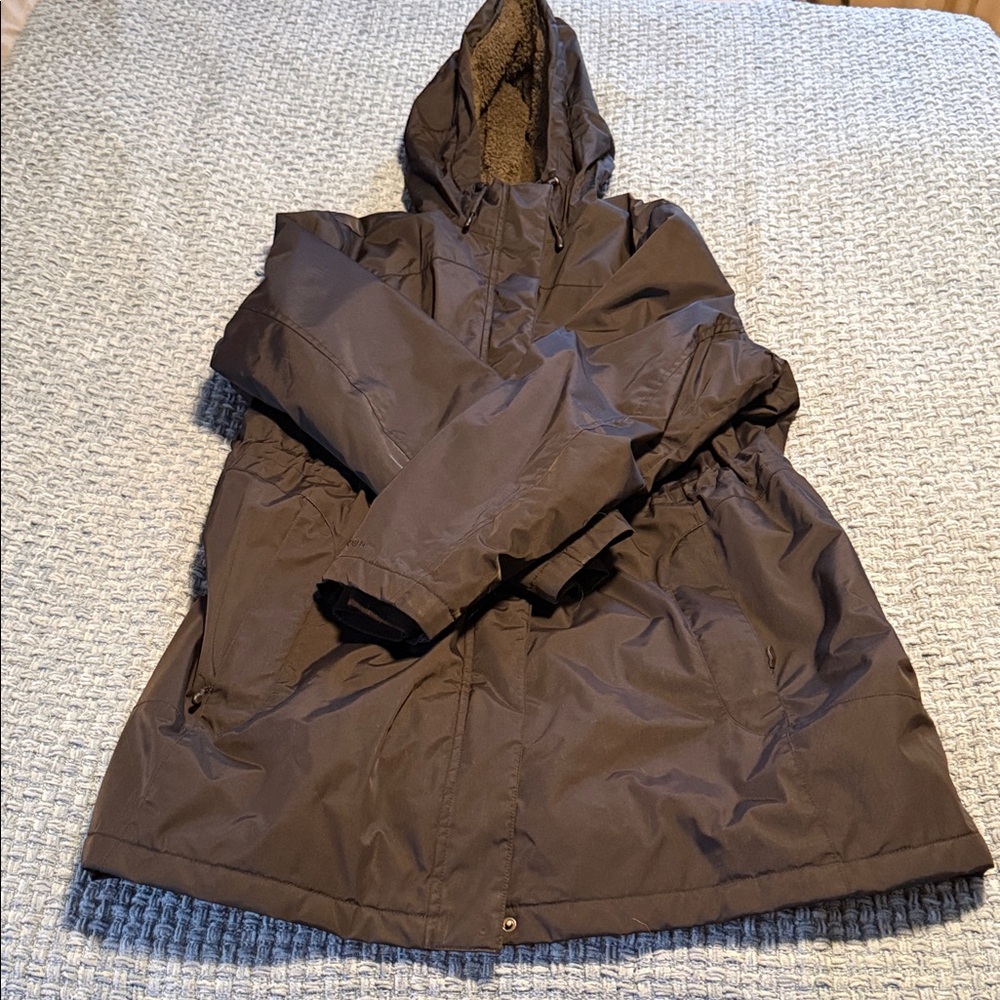 L.L. Bean Women's Hooded Puffer Coat in Brown